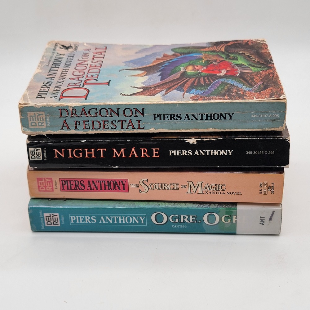 Piers Anthony Xanth Series 4 Book Lot Paperback Vintage Fantasy Del Rey Fair
